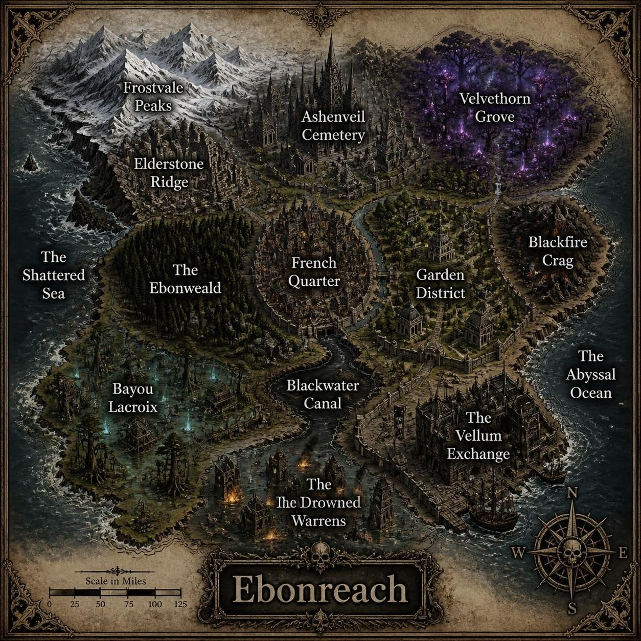 Ebonreach World Map