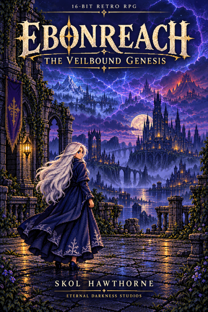Ebonreach - The Veilbound Genesis, a 16-bit retro RPG by Skol Hawthorne and Eternal Darkness Studios